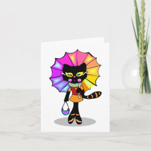 kool cat - Carte de note amusante