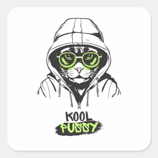 Kool Cat Sticker (Voorkant)