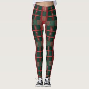 Kool Christmas Rood Groen Geruit Leggings