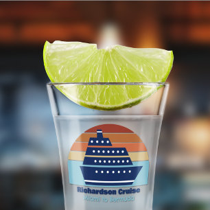 Kool cruise Ship Family Trip Sunset Personated Shot Glas