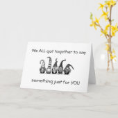 KOOL EN FUN "GROEP KAART" VOOR KANTOOR EN VRIENDEN KAART (Gele Bloem)