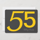 Kool en Geel Aangepast 55e verjaardag Kaart (Voorkant)