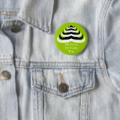  kool en leuke Mustache kerstboom Ronde Button 5,7 Cm (In situ)