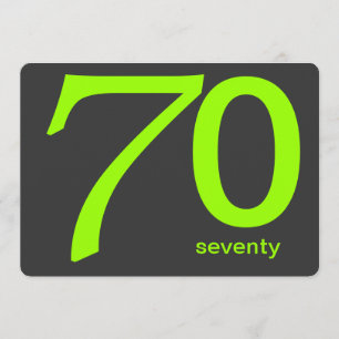 Kool en Limoen Aangepast 70e verjaardag Kaart