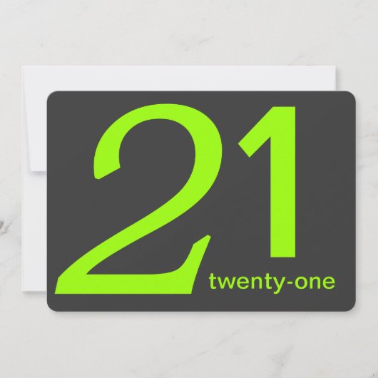 Kool en Limoen Aangepaste uitnodiging voor 21e ver (Voorkant)