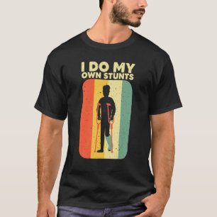 Kool gebroken been voor mannen gebroken been en pe t-shirt
