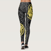 Kool, geel en zwart, modern leggings (Achterkant)