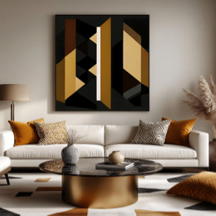 Kool Geometrisch Modern Minimalistisch Canvas Afdruk