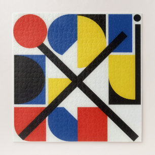 Kool Geometrische Bauhaus Suprematistische Kunst Legpuzzel