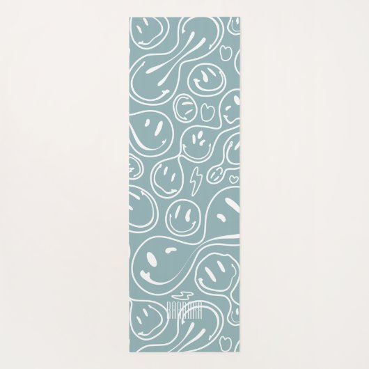 Kool glimlachend gezichtsmelting Smile Pattern Dus Yogamat (Achterkant)