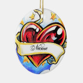 Kool Heart tattoo-versiering Keramisch Ornament (Rechts)