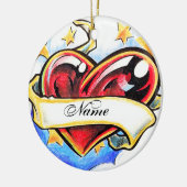 Kool Heart tattoo-versiering Keramisch Ornament (Links)