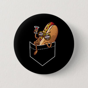 Kool hot-dog design voor mannen Kinder Dish Hot Do Ronde Button 5,7 Cm