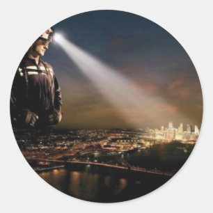 KOOL HOUDT ONZE LICHTEN AAN RONDE STICKER