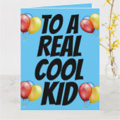 KOOL KIND BIRTHDAY BALLOONS KAARTEN (Gele Bloem)