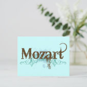 Kool Klassiek Mozart Briefkaart (Staand voorkant)