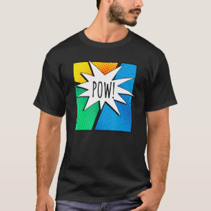 Kool komische boeg, kleurrijke poel, korte hoes t-shirt