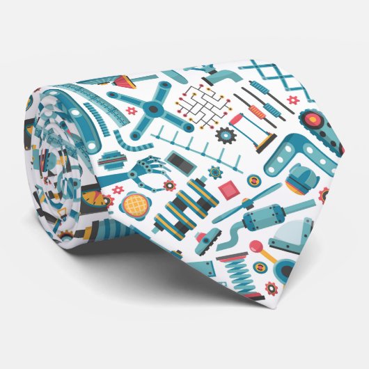 Kool Machines Elements Colorful Pattern Stropdas (Opgerold)