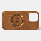 Kool Mannen leder bekijken Monogram Case-Mate iPhone Case (Achterkant (horizontaal))