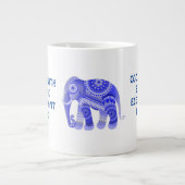 KOOL MET BLAUWE ELEPHANT-MOK EXTRA GROTE BEKER (Voorkant)
