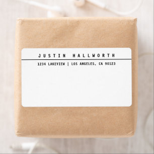 Kool minimalistisch zwart-wit etiket