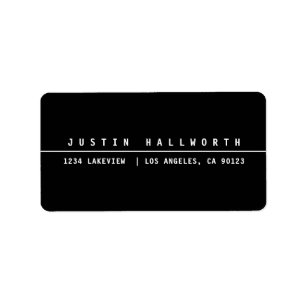Kool minimalistisch zwart-wit etiket