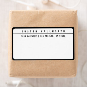 Kool minimalistisch zwart-wit etiket