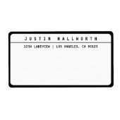 Kool minimalistisch zwart-wit etiket (Voorkant)