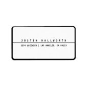 Kool minimalistisch zwart-wit etiket (Voorkant)