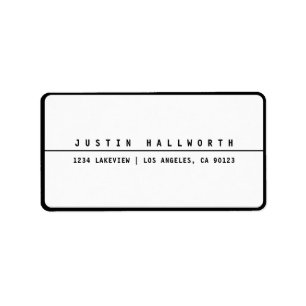 Kool minimalistisch zwart-wit etiket