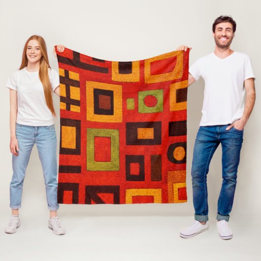 Kool Moderne Geometrisch Fleece Deken (In situ)