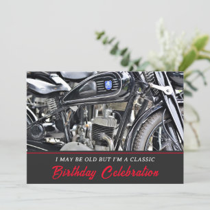 Kool Motorcycle Birthday Invitation Kaart