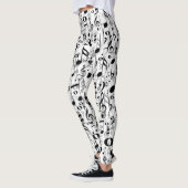 Kool Musical Notes and Symbols Random Pattern Leggings (Links)