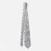 Kool Musical Notes and Symbols Random Pattern Stropdas (Achterkant)