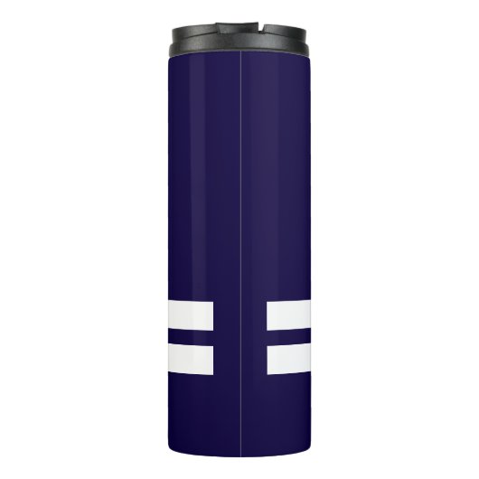 Kool Nautical Anchor en White Stripe Pattern Thermosbeker (Achterkant)