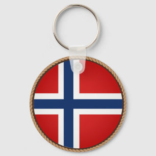 Kool Noorwegen Vlag Sleutelhanger