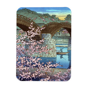 Kool-oosterse japanese Hasui kawase brug Magneet