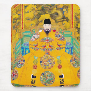 Kool-oosterse klassieke chinese houtsnippers muismat