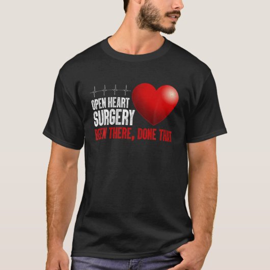 Kool Open Heart Surgery Art Mannen Hartaanval T-shirt (Voorkant)