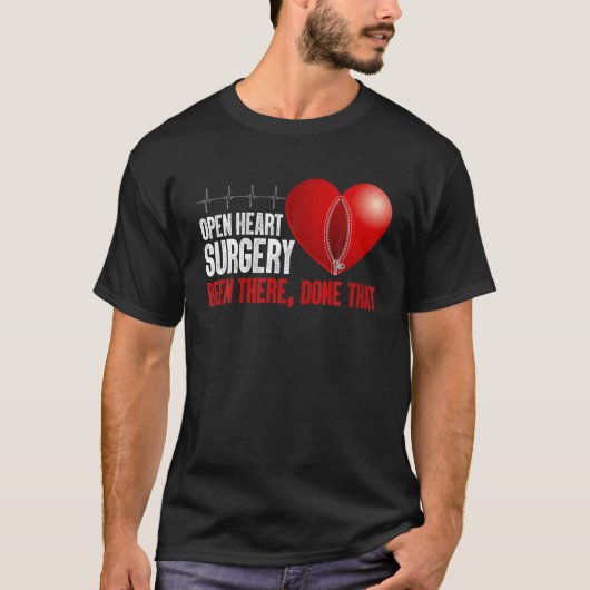 Kool Open Heart Surgery Art Mannen Hartaanval T-shirt (Voorkant)