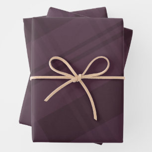 Kool purper geruit eenvoudige feestdag inpakpapier vel