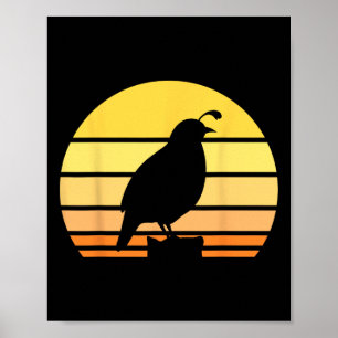 Kool Quail Art Mannen Vrouwen Vogeljacht Quail Upl Poster