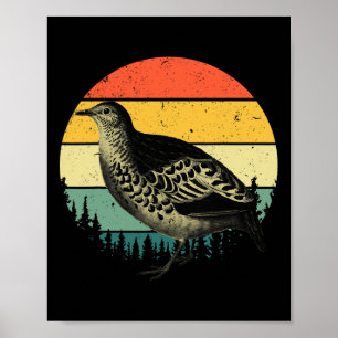 Kool Quail Art Mannen Vrouwen Vogeljacht Quail Upl Poster