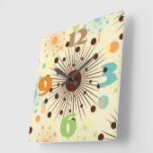 Kool Retro 50-ontwerpwandklok Vierkante Klok (Hoek)