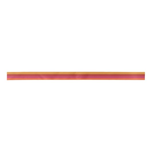 Kool Retro 70s Stripes Oranje rood roze goud Lint (Voorkant)