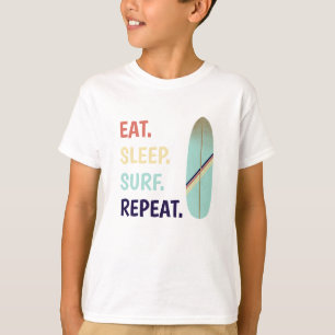 Kool Retro  blauw surfplank Surf T-shirt