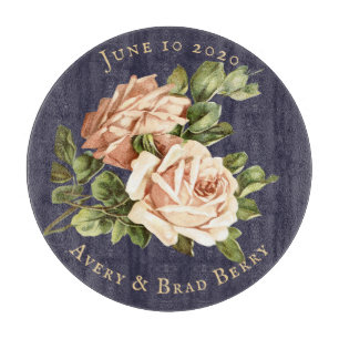 Kool Roos Shabby Chic Navy Blauw Snijplank
