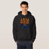 Kool State of Arizona Flag Outline Hoodie (Voorkant volledig)