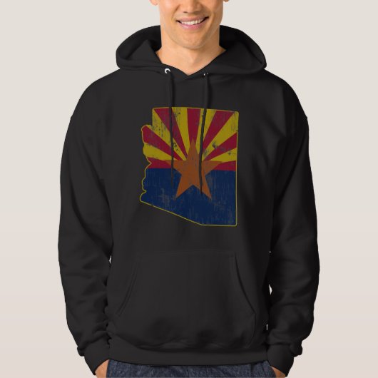 Kool State of Arizona Flag Outline Hoodie (Voorkant)