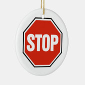 Kool STOP-teken Keramisch Ornament (Rechts)